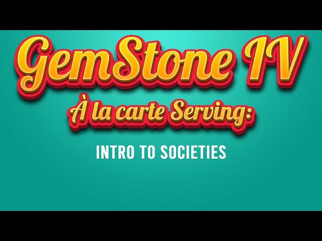 GemStone IV - Intro to Societies