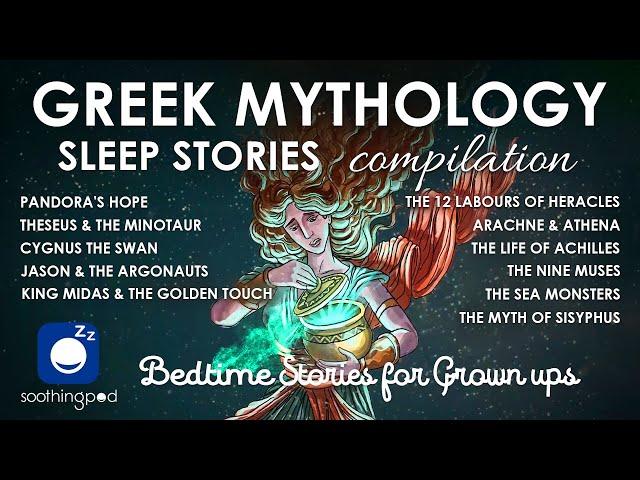 Bedtime Sleep Stories |  7 HRS Greek Mythology Stories Compilation  | Famous Greek Myths