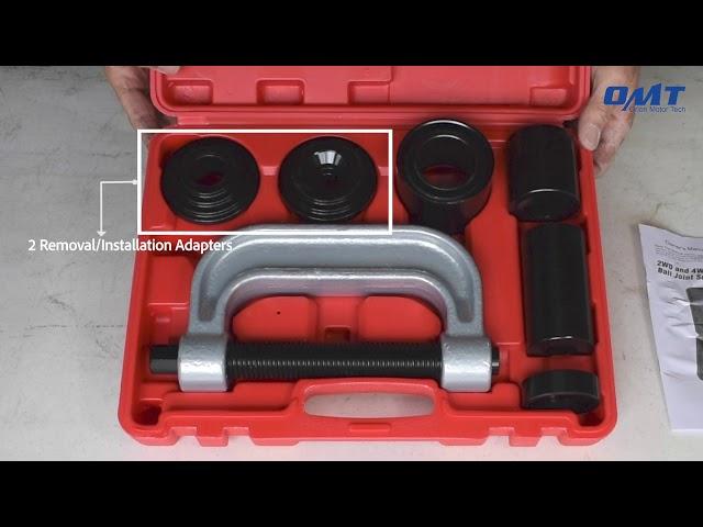 Removal of Ball Joint with OMT Heavy Duty Ball Joint Press & U Joint Removal Tool Kit