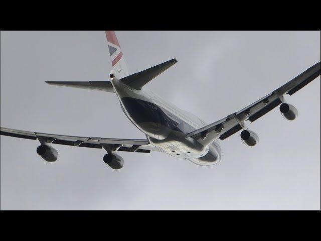 British Airways 747-436 G-CIVB Negus Retro Livery Takeoff from Runway 09R, LHR 29/10/2019