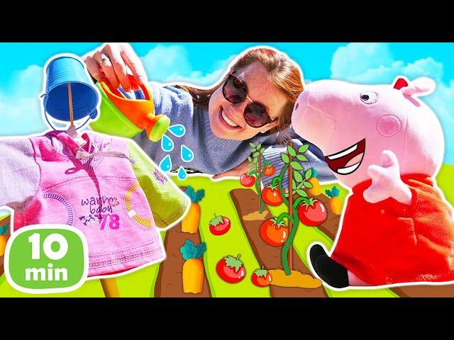 Spielzeug Videos für Kinder mit Irene und Peppa Wutz 2 Folgen am Stück | Plüpa Plüsch Paradies.