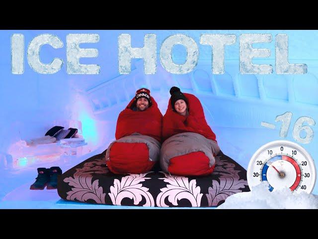 Sleeping Inside 30,000 Tonnes of SNOW at the Ice Hotel / Hôtel de Glace