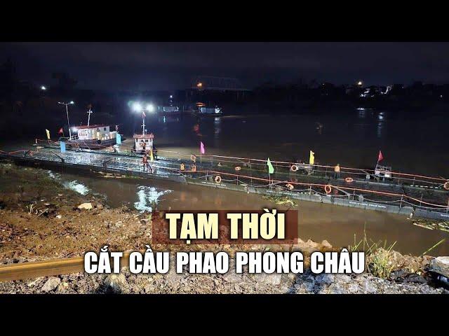 Lũ sông Hồng dâng cao, tạm thời cắt cầu phao Phong Châu