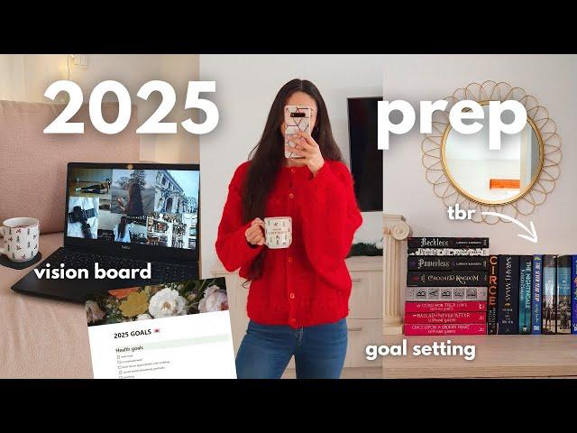 2025 prep  goal setting, books I want to read & vision board