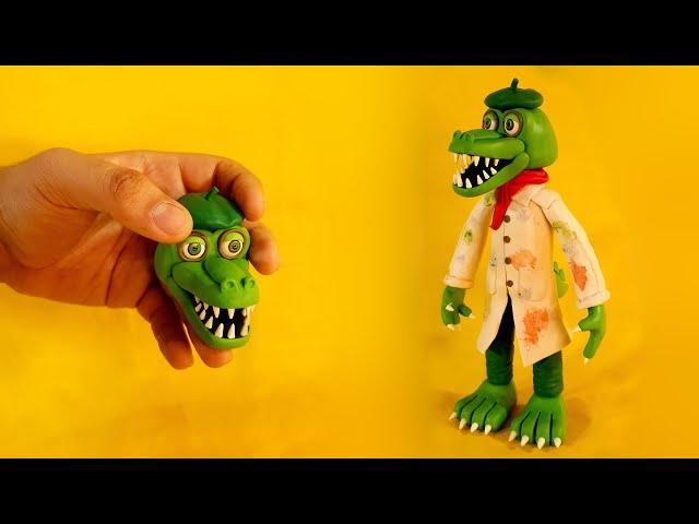 ARTY ALLIGATOR (WILLY'S WONDERLAND MOVIE) PLASTILINA PORCELANA POLYMER CLAY