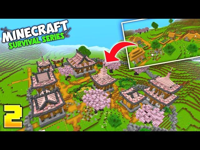 I Transform A PLAIN VILLAGE In MINECRAFT 1.20 || Minecraft PE 1.20 Survival Series (HINDI) S3E2 ||