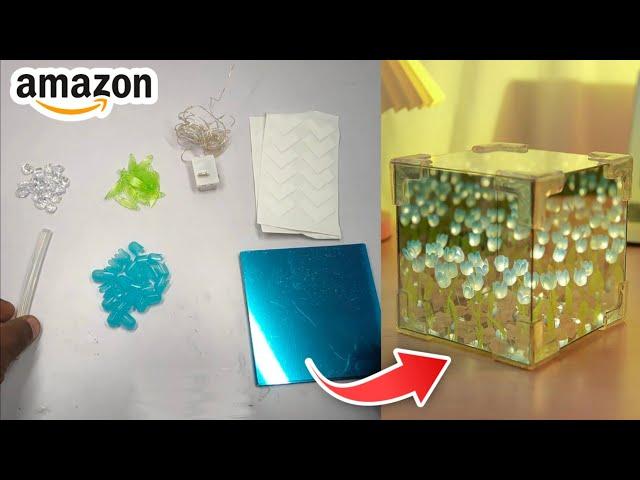 How to Make Tulip Cube Mirror LED Night Lamp Full Tutorial Unboxing Video