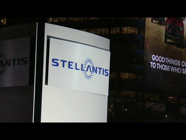 Stellantis sign unveiled at Auburn Hills headquarters after FCA-Peugeot merger