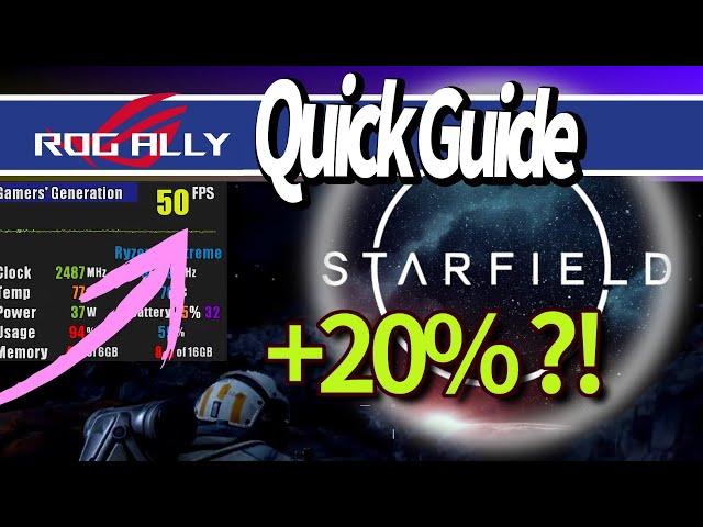 MORE FPS and ULTRA graphics in Starfield !