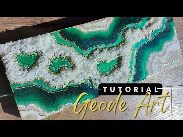 Geode Resin Art Tutorial  Resin Art For Beginners ️ Crystal Art Step By Step  Resin Tutorial