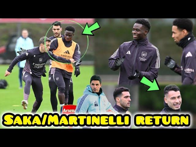 SAKA & MARTINELLI BACK IN TRAINING! ARSENAL'S FULL SQUAD IS READY FOR WAR!