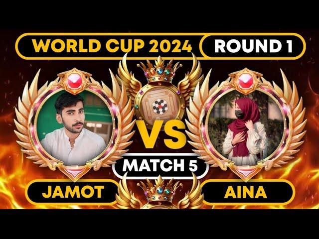 CARROM POOL WORLD CUP 2024 | ROUND 1 - MATCH 5 | Jamot Vs Dr Aina