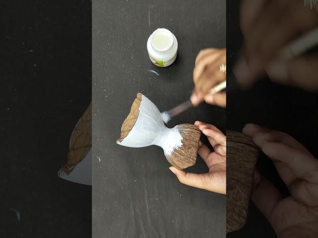 Coconut Shell Craft Idea #shorts #youtubeshorts #homedecor #bestoutofwaste #planter #viralshort