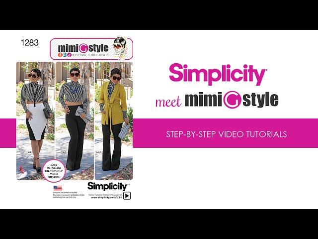 Mimi G Style for Simplicity, Pattern 1283 Tutorial. View A.