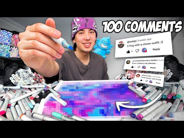 I Turned 100 Comments into 1 MASSIVE Drawing!!  (300k special)