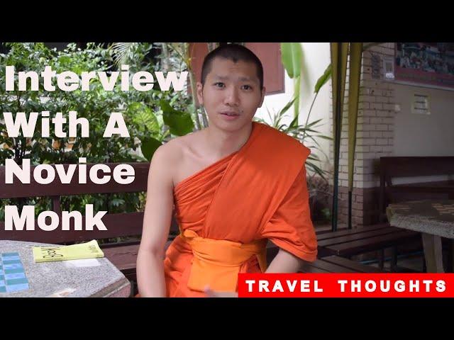 Conversation With A Novice Thai Monk, Wat Phra Singh monastery, Chiang Mai