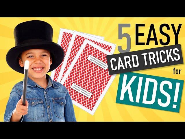 KID CARD TRICKS - 5 Easy Magic Card Tricks for Kids and Beginners #easymagictricks #kidmagictricks