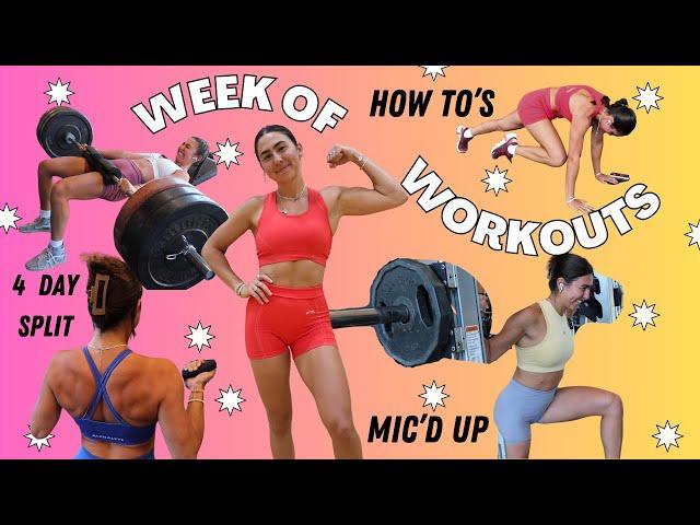 WEEK OF WORKOUTS TO GET FIT | 4 DAY SPLIT | Step by Step | Weights, Circuits, and Walking