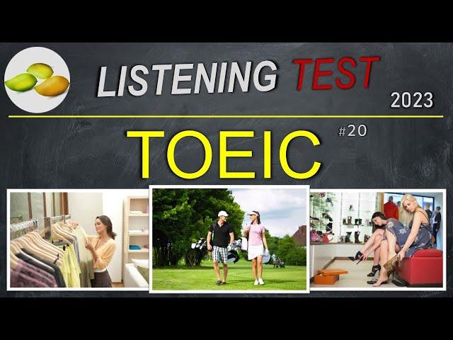 TOEIC Listening Test 20. TOEIC Asia set. Japan examination 2023