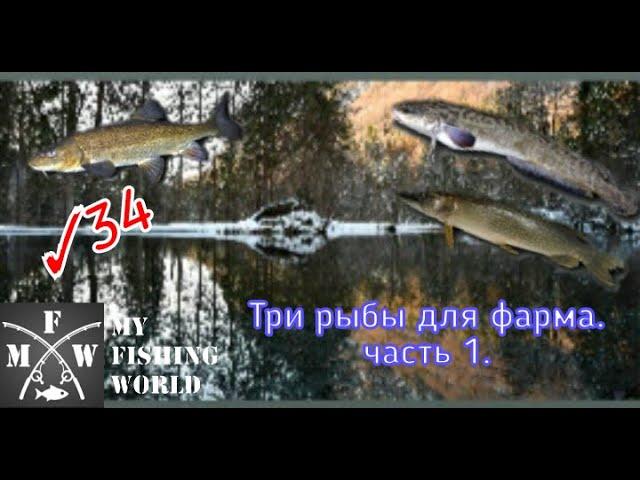 34) My Fishing World Три рыбы для фарма!? Часть 1.