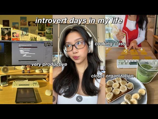 introvert diaries ️ productive homebody days in my life, apartment updates, adulting, cooking class