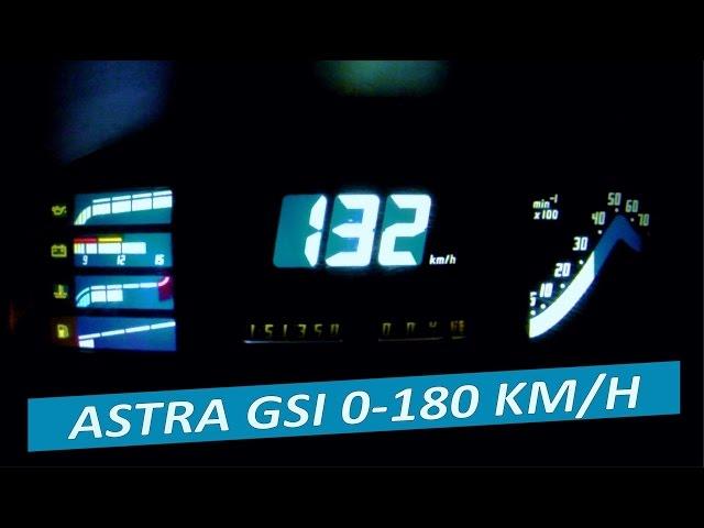 Opel Astra 'F' GSI 0-180 km/h (Digital dashboard)