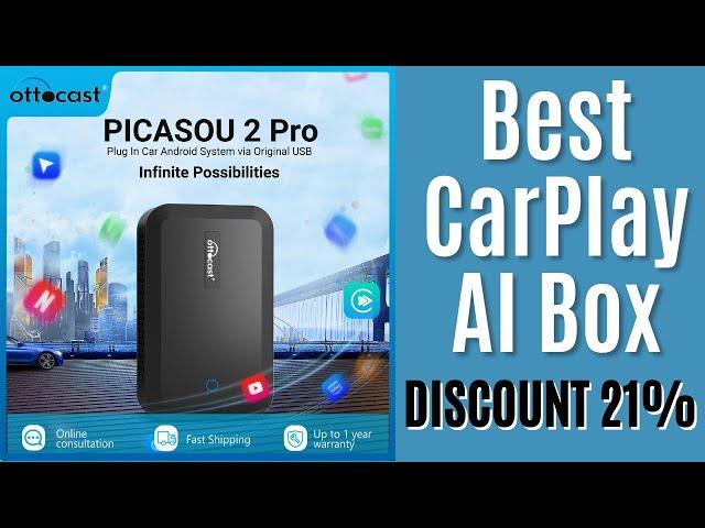 OTTOCAST PICASOU 2 PRO CarPlay AIBox Wireless CarPlay Android AutoHDMI Input for Switch Netflix IPTV