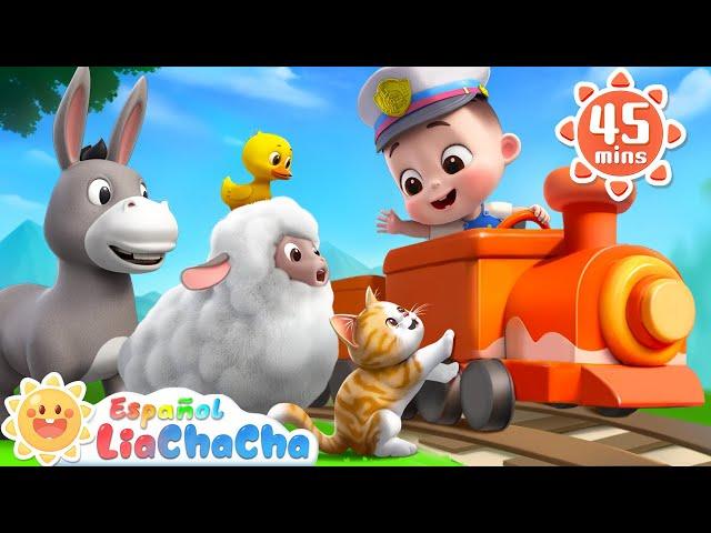 Animales en el Chu Chu Tren | Sonidos de Animales | LiaChaCha en Español - Canciones Infantiles