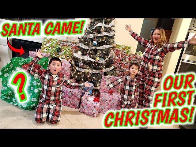 SANTA CAME TO OUR NEW HOUSE! OPENING CHRISTMAS PRESENTS FOR THE FIRST TIME IN OUR NEW HOUSE!