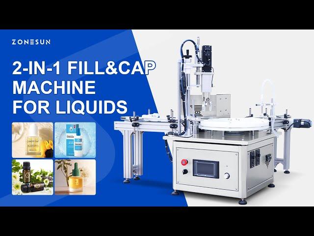 ZONESUN ZS-AFC1Z Automatic Peristaltic pump Liquid Filling And Capping Machine