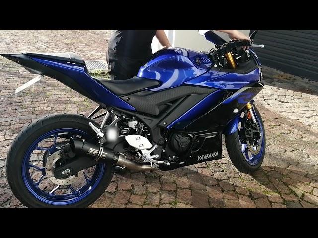 2019 Yamaha R3 SC Project (replica) full exhaust system sound