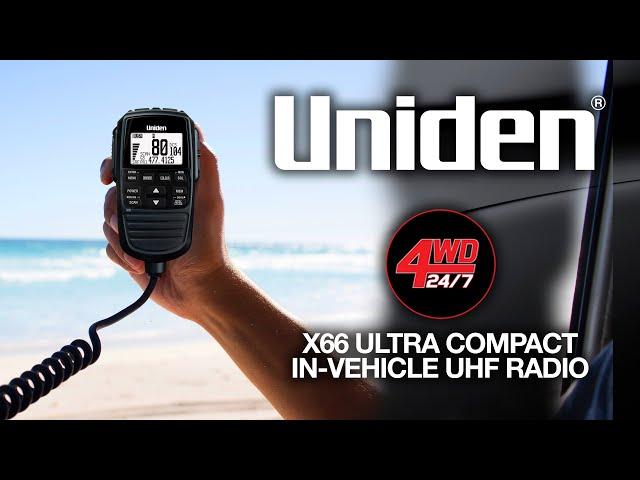 Uniden - X66 Ultra Compact UHF In-Vehicle Radio - 4WD 24/7