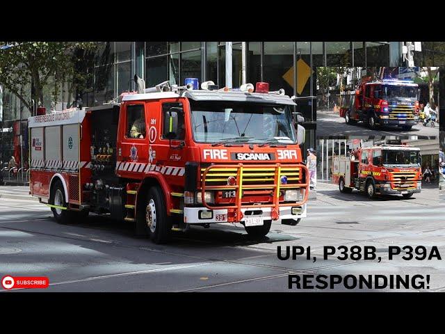 FRV // Ultra Large Pumper 1 + Pumper 39A + Pumper 38B - Responding Code 1 to Calls - Melbourne