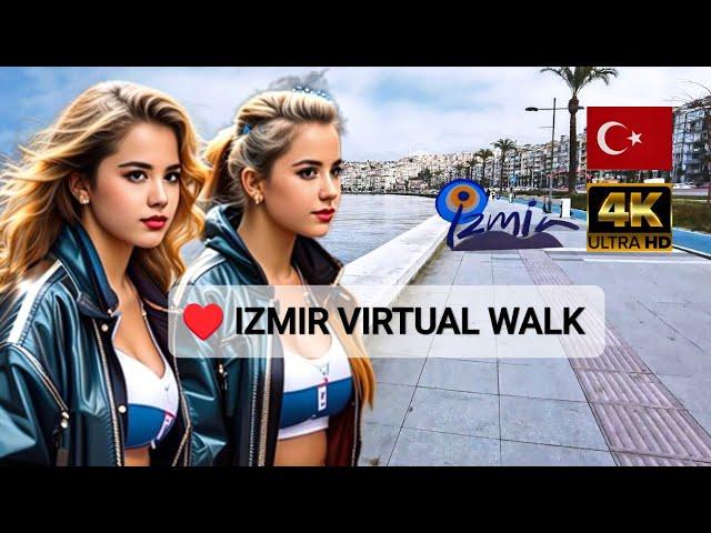 TURKEY, Izmir Walking Tour, The Coastal Beauty of Izmir, 4K - 3D Sounds