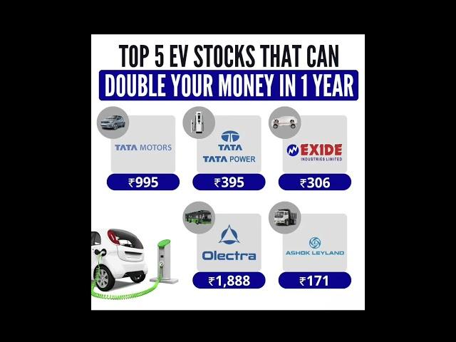 TOP 5 EV STOCKS THAT CAN DOUBLE YOUR MONEY IN 1 YEAR  | best ev stocks #stockmarket