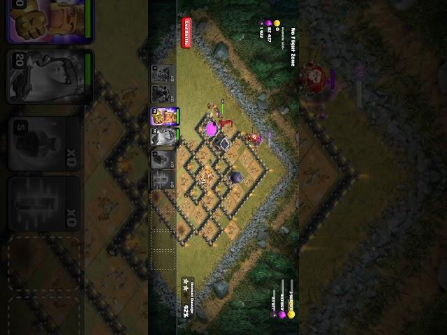 NO FLIGHT ZONE WITH BALLONS IN TOWN HALL 10 | CLASH OF CLANS |#shorts