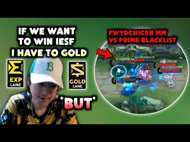 FWYDCHICKN ON CHANGING HIS ROLE TO GOLD LANE FOR IESF. . .