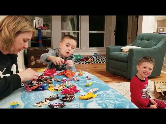 Kids Count, Sort & Eat Their Halloween Candy Haul