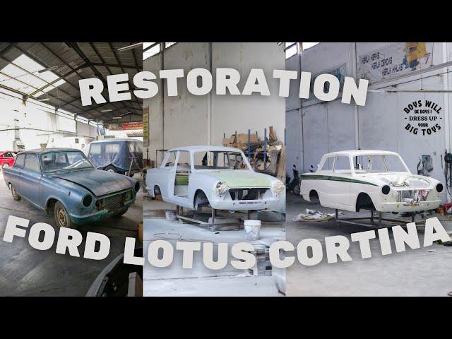 Total Repaint & Full Restoration Ford Lotus Cortina MK1 in 20 Minutes