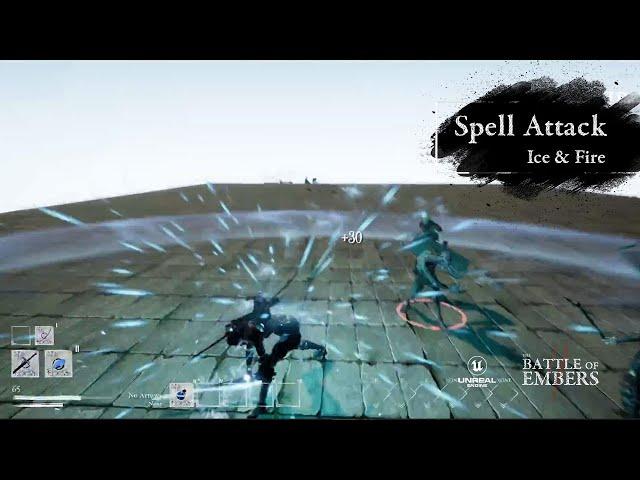 Spell Attack | The Battle of Embers - UE4 - Swordsmage Ice & Fire