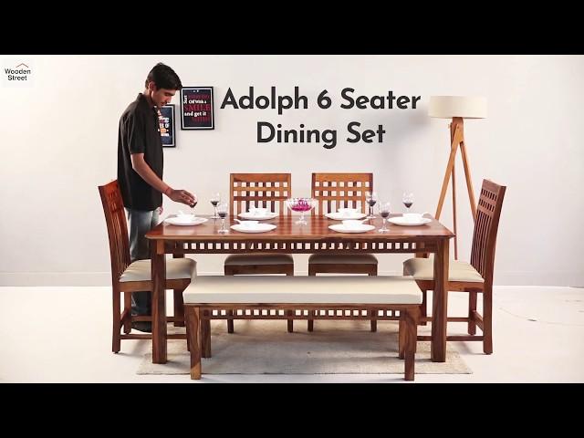 6 Seater Dining Set : Buy Adolph 6 Seater Dining Table Set Online @ Wooden Street