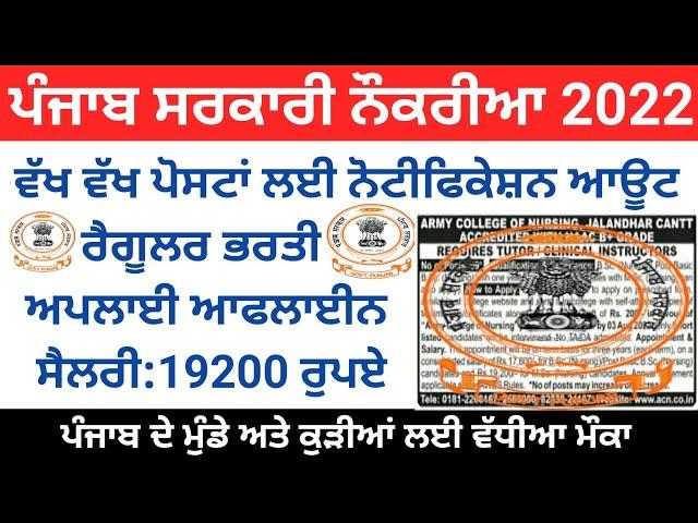 Jobs in punjab 2022!Punjab Latest Recruitment 2022!Job Alerts by Hardeep!