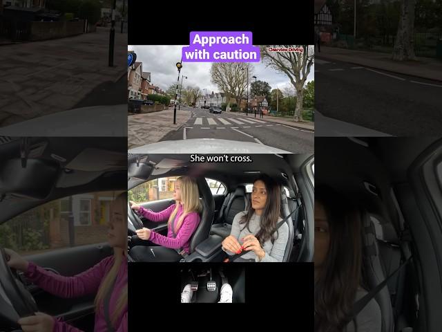 SLOW DOWN WHEN THERES PEDESTRIANS ABOUT #driving #test #zebra #crossing #hazard #fail #pass