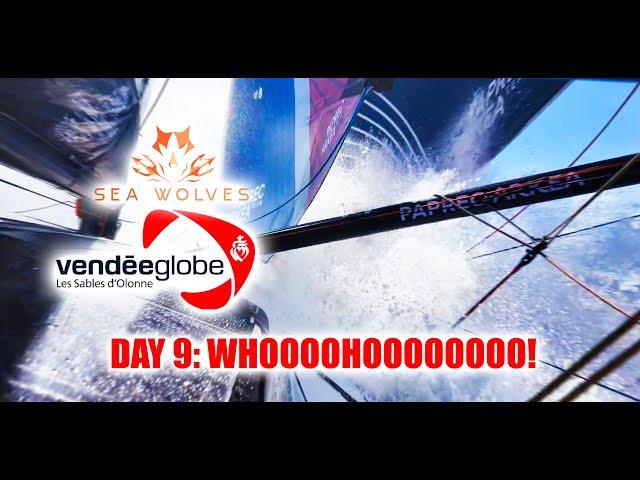 Sea Wolves VendeeGlobe report #9 - The Foilers ATTACK! Burton damage fixxed, but really!?