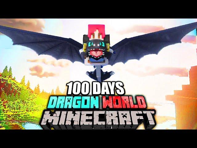 I Survived 100 Days in a WORLD OF DRAGONS in Minecraft