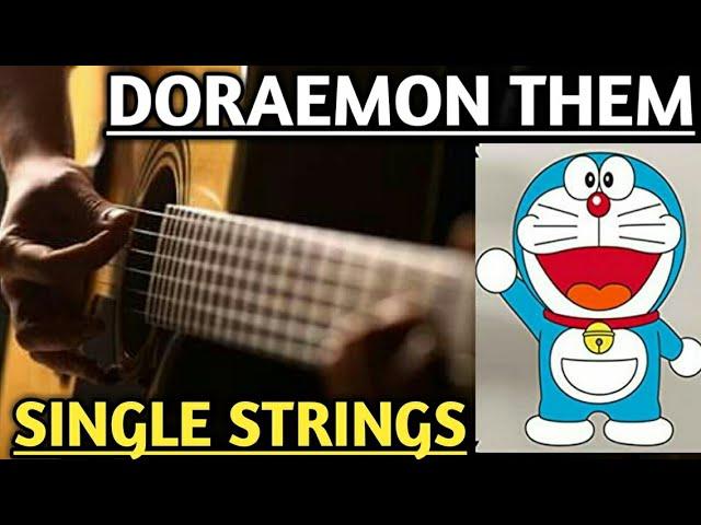 DORAEMON them- Easiest Guitar Tabs Lesson tutorial|Doremon single Strings|Guitar Lesson For Beginner