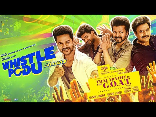 Whistle Podu (Lyrical) Hindi | Thalapathy Is The GOAT | Thalapathy Vijay | VP | U1 | AGS |T-Series