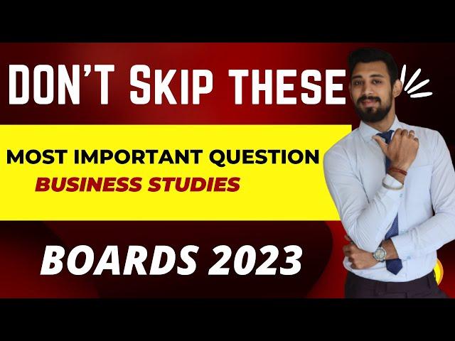 Most Important topics in Business studies | Don't miss these topics | Class 12 | Business studies