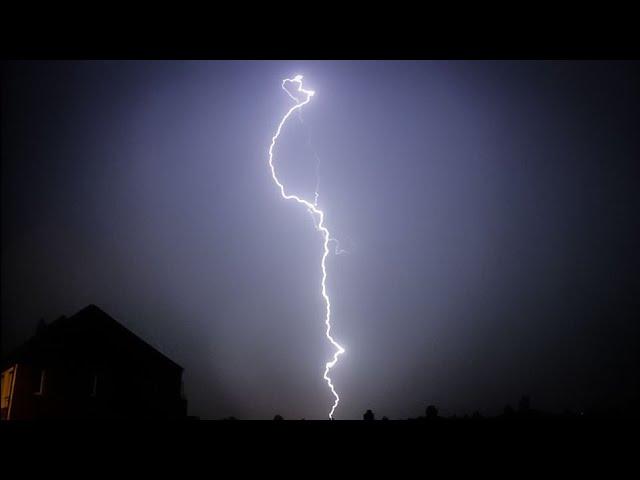 STORM CHASERS HUGE LIGHTNING BOLT ON CAMERA!