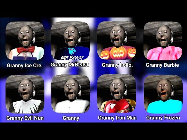 Granny All New Mods || Barbie Granny | MrBeast Granny | Evil Nun Granny | Granny Ice Scream | #new